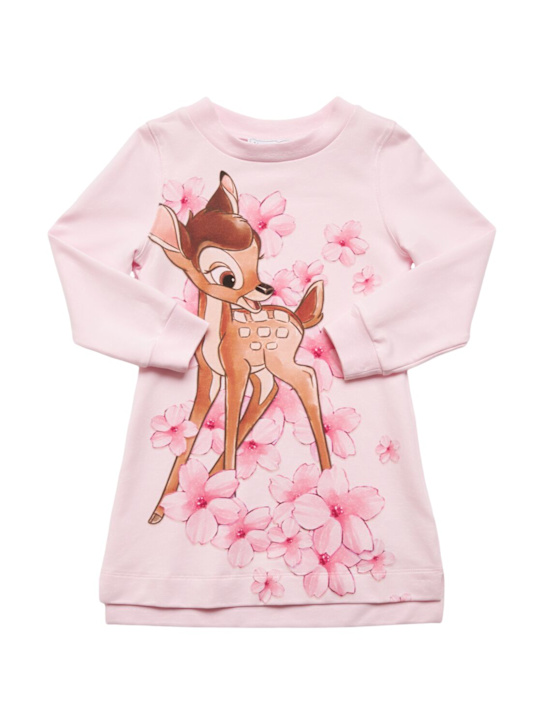 Monnalisa: Bedrucktes Sweatshirt aus Baumwollmischung - Rosa - kids-girls_0 | Luisa Via Roma