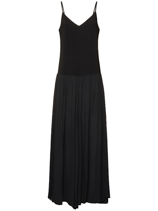 Forte_forte: Stretch cady crepe long dress - women_0 | Luisa Via Roma
