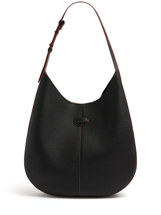 Tod's: Small Di Hobo leather shoulder bag - women_0 | Luisa Via Roma