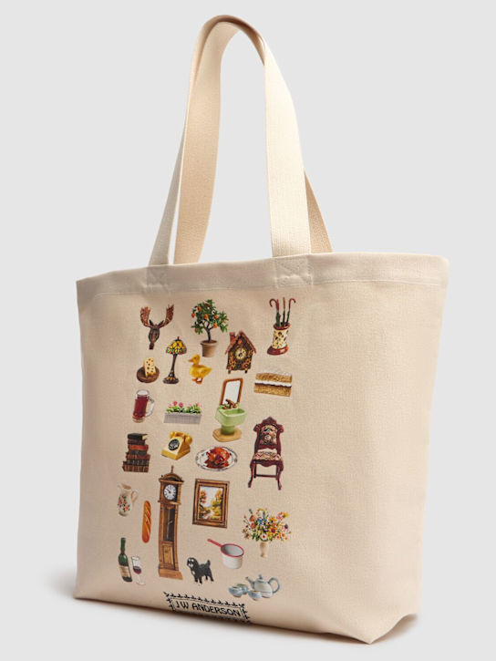 JW Anderson: Canvas tote - Natural - men_3 | Luisa Via Roma
