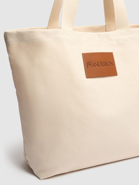 JW Anderson: Canvas tote - Natural - men_5 | Luisa Via Roma