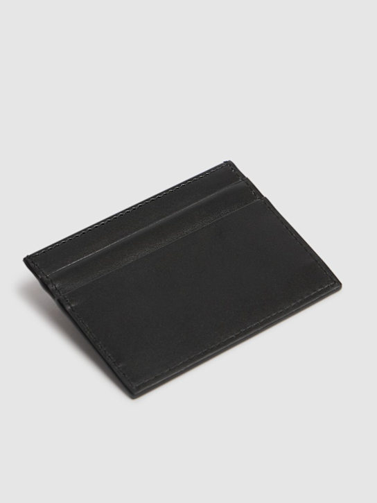 Dolce&Gabbana: Printed logo leather card holder - Black - men_1 | Luisa Via Roma