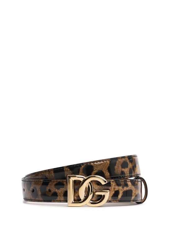 Dolce&Gabbana: 25mm Printed leather belt - Leopard - women_0 | Luisa Via Roma