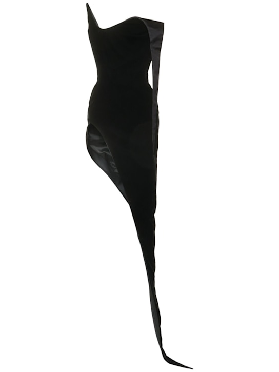 MUGLER: Lounge velvet long dress - women_0 | Luisa Via Roma