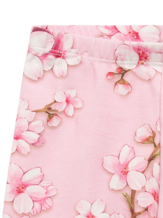 Monnalisa: Leggings in jersey di misto cotone stampato - kids-girls_1 | Luisa Via Roma