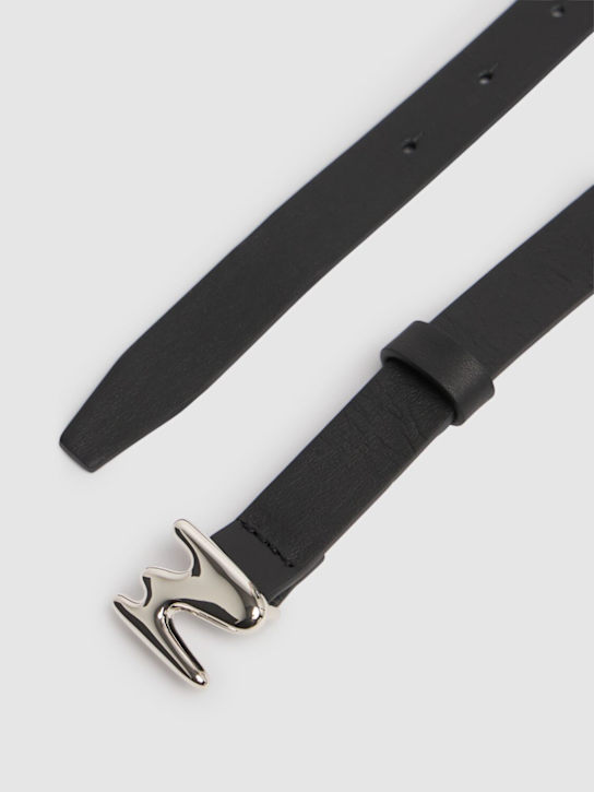 MSGM: Logo buckle belt - Black - women_2 | Luisa Via Roma