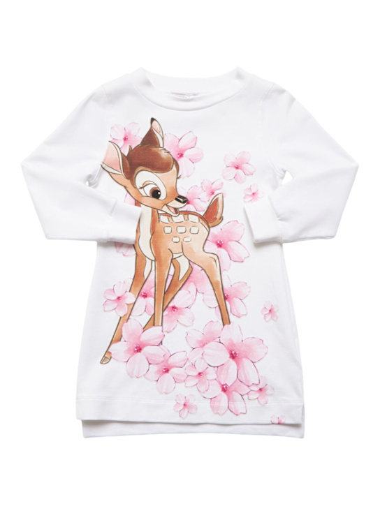 Monnalisa: Felpa in misto cotone - Bianco - kids-girls_0 | Luisa Via Roma