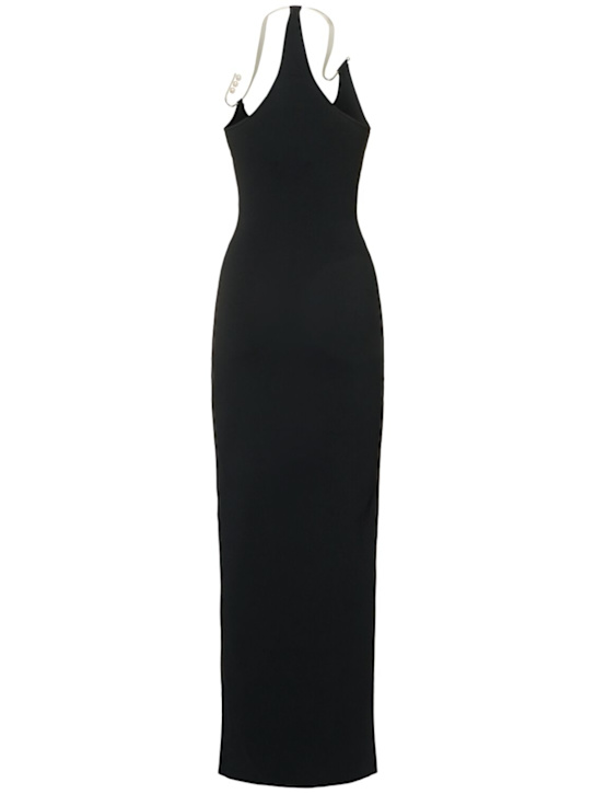 Christopher Esber: Levitate rib knit long dress - Black - women_3 | Luisa Via Roma