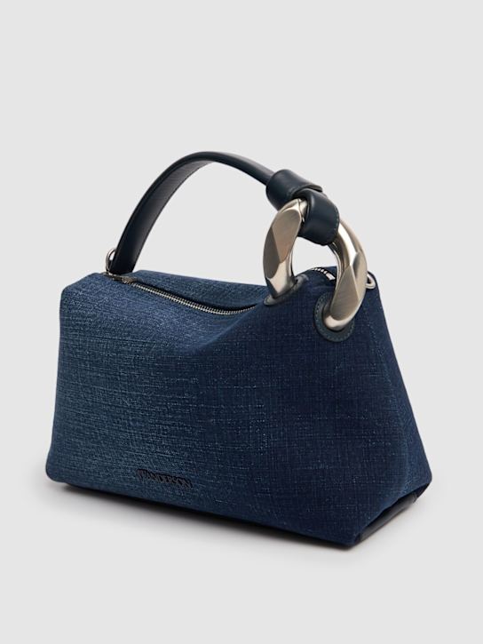 JW Anderson: Corner denim shoulder bag - Blue - women_3 | Luisa Via Roma