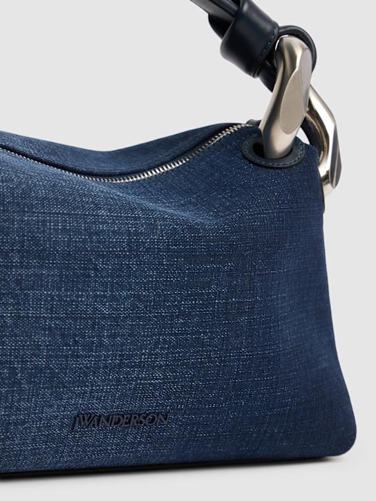 JW Anderson: Corner denim shoulder bag - Blue - women_4 | Luisa Via Roma