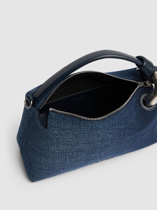 JW Anderson: Corner denim shoulder bag - Blue - women_6 | Luisa Via Roma