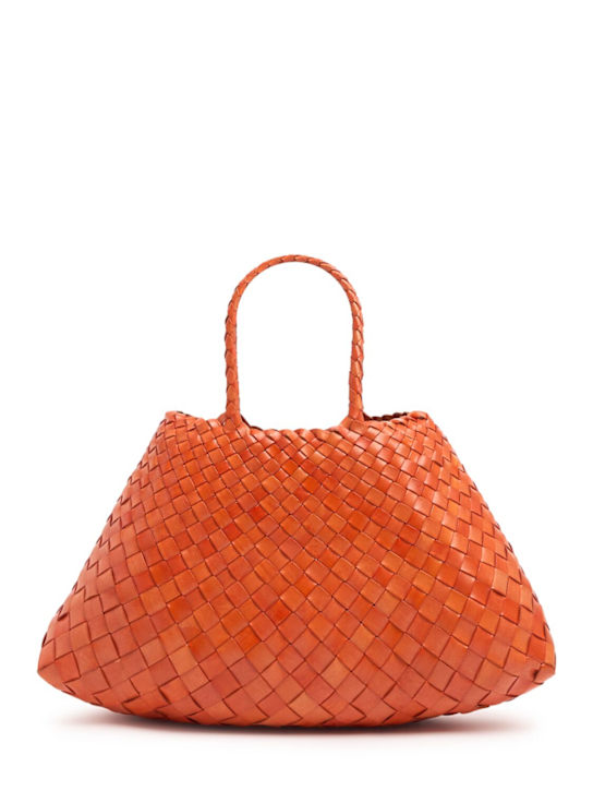 Dragon Diffusion: Small Santa Croce leather shoulder bag - Orange - women_0 | Luisa Via Roma
