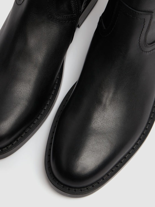 Ann Demeulemeester: Heiko laced leather ankle boots - Black - men_4 | Luisa Via Roma