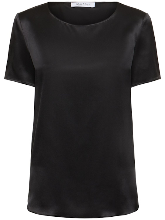 Max Mara: Dida silk satin top - women_0 | Luisa Via Roma
