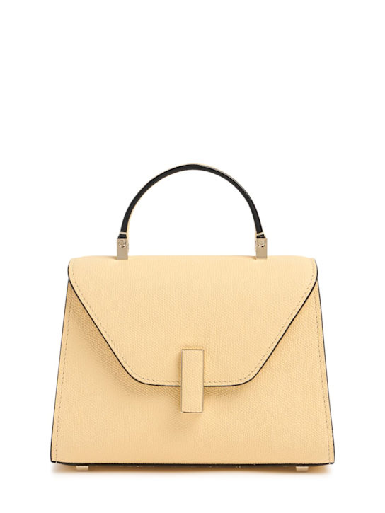 Valextra: Micro Iside leather top handle bag - Crema - women_0 | Luisa Via Roma