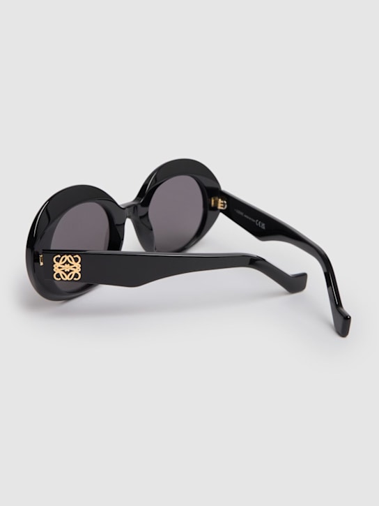 Loewe: Anagram圆形太阳镜 - 亮黑色 - women_3 | Luisa Via Roma