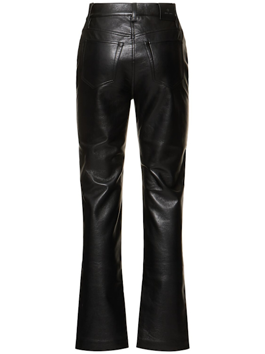 Bruno straight leather blend pants - ANINE BING - Women  | Luisaviaroma