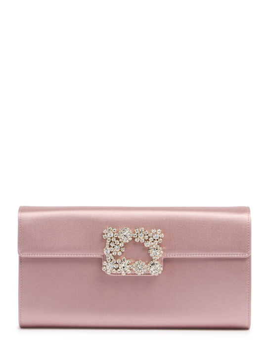 Roger Vivier: Pochette in raso con cristalli - women_0 | Luisa Via Roma