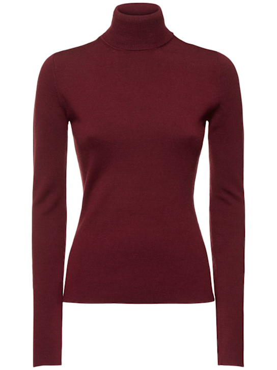 Gabriela Hearst: May turtleneck wool & cashmere sweater - Bordeaux - women_0 | Luisa Via Roma