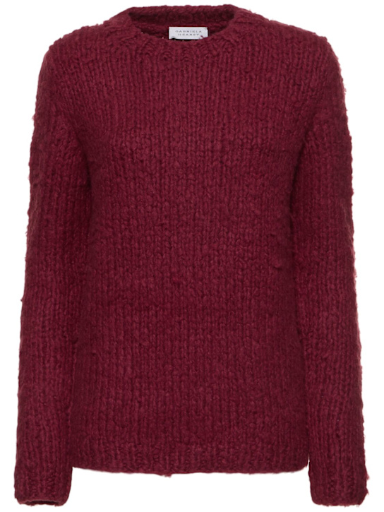 Gabriela Hearst: Lawrence cashmere crewneck sweater - Bordeaux - women_0 | Luisa Via Roma