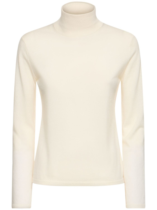 Max Mara: Patroni cashmere sweater - White - women_0 | Luisa Via Roma