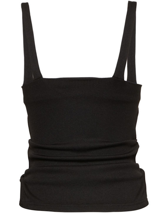Christopher Esber: Open twist rib tank top - Black - women_4 | Luisa Via Roma