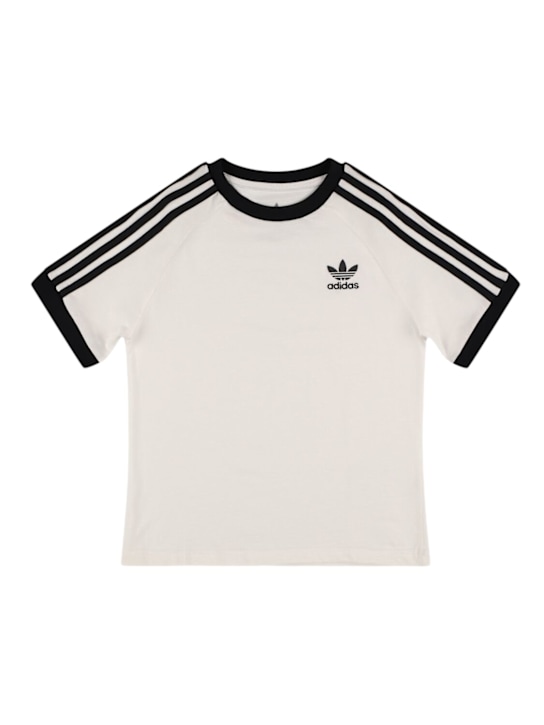 adidas Originals: Camiseta de jersey de algodón con logo - kids-girls_0 | Luisa Via Roma