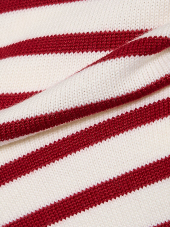 Max Mara: Dorotea striped crop sweater - White/Red - women_3 | Luisa Via Roma