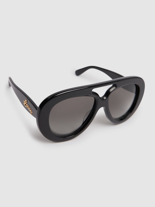 Loewe: Curvy mask sunglasses - Black - women_1 | Luisa Via Roma