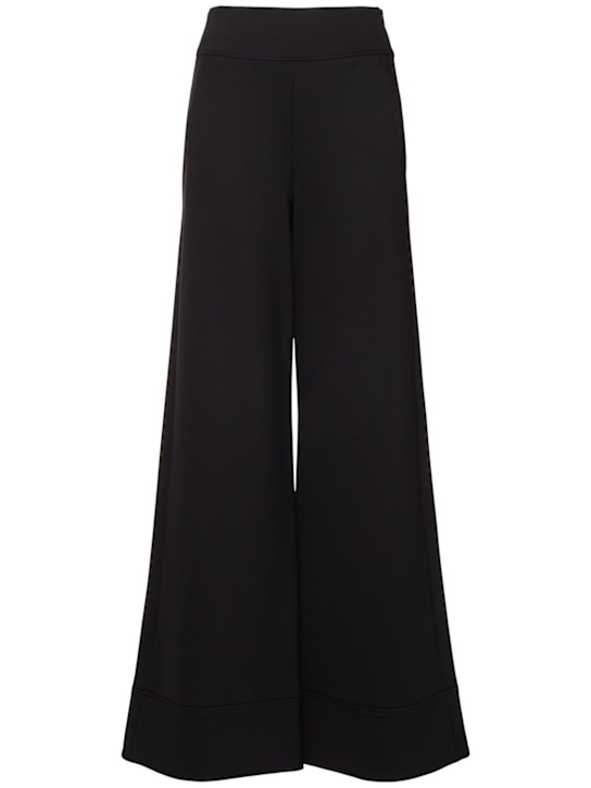 Max Mara: Fagiani neoprene wide leg pants - women_0 | Luisa Via Roma