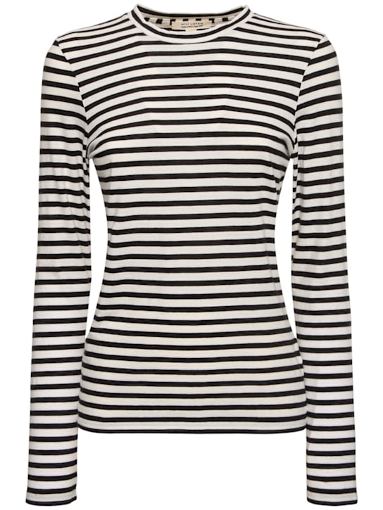 Nili Lotan: Susana striped long sleeve t-shirt - women_0 | Luisa Via Roma