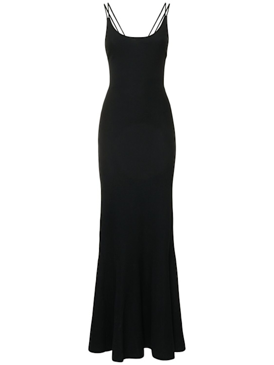 Gabriela Hearst: Delas wool knit long dress - Black - women_0 | Luisa Via Roma