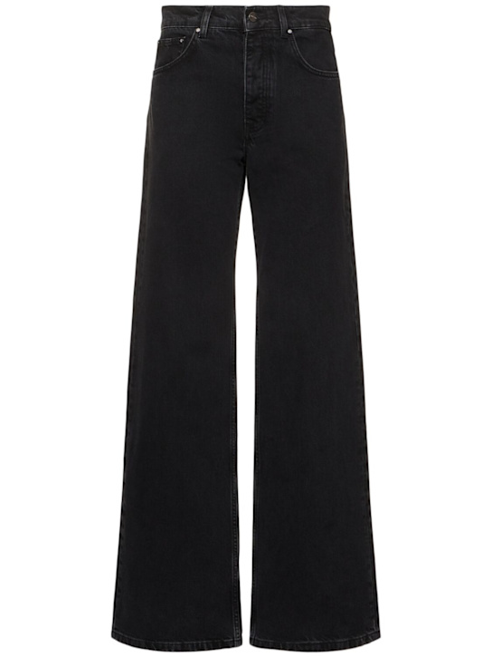 ANINE BING: Hugh mid rise straight jeans - Vintage Black - women_0 | Luisa Via Roma