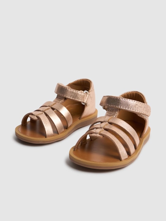 Pom D'api: Sandali in pelle metallizzata - kids-girls_1 | Luisa Via Roma