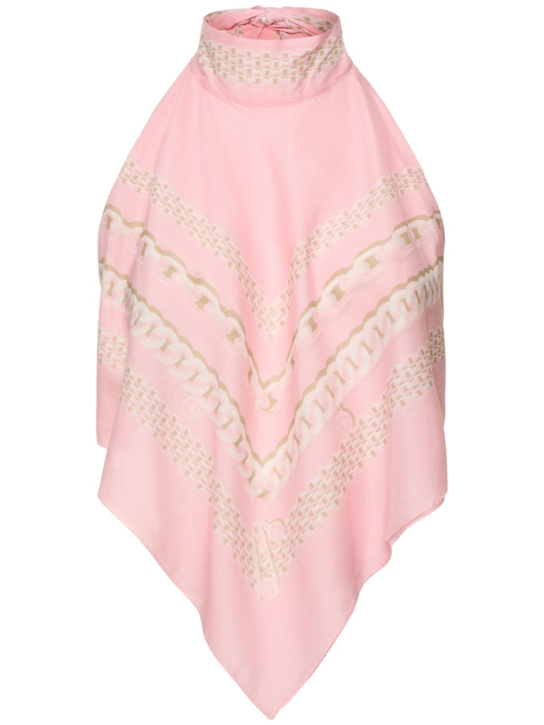 Versace: Foulard print voile halter top - women_0 | Luisa Via Roma