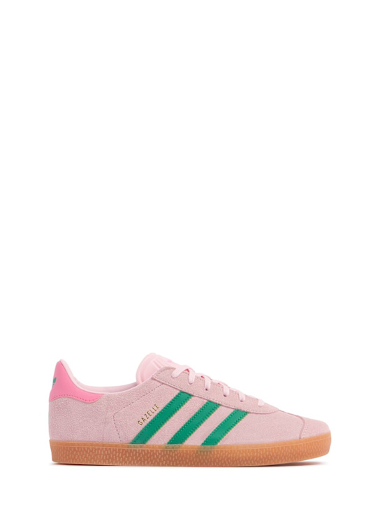 adidas Originals: Sneakers à lacets en daim Gazelle - Rose - kids-girls_0 | Luisa Via Roma