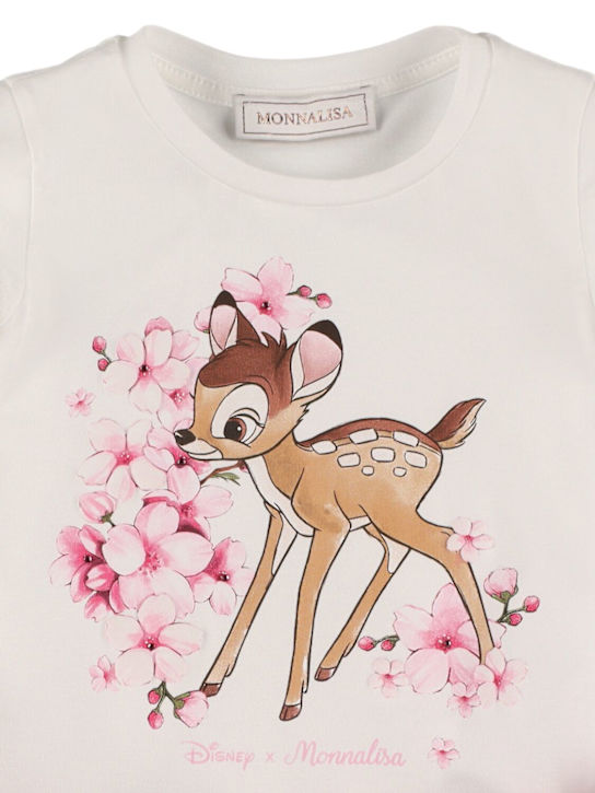 Monnalisa: コットンブレンドジャージーワンピース - ピンク - kids-girls_1 | Luisa Via Roma