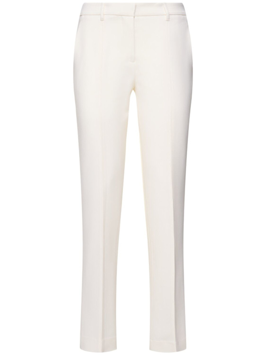 Gabriela Hearst: Francisco wool straight pants - Ivory - women_0 | Luisa Via Roma