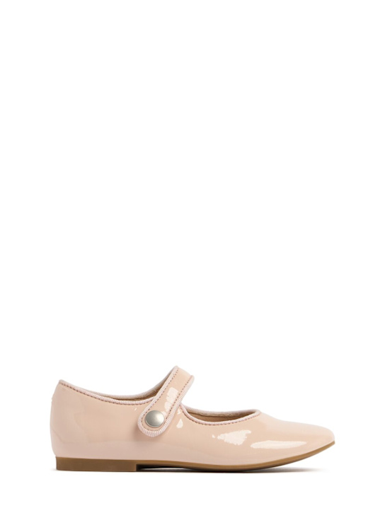 Pom D'api: Patent leather ballerinas - Pink - kids-girls_0 | Luisa Via Roma