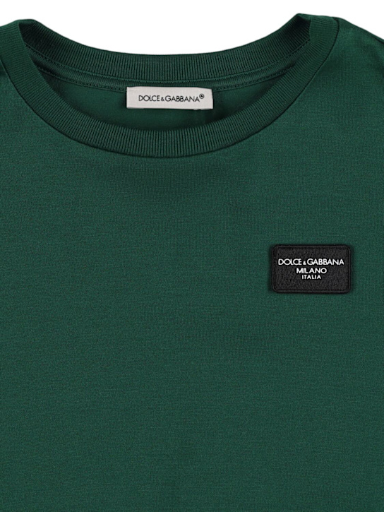 Dolce&Gabbana: Cotton jersey t-shirt w/logo - kids-boys_1 | Luisa Via Roma