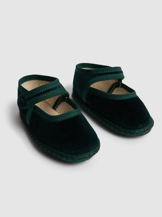 Vibi Venezia: Mary Jane-Schuhe aus Samt - Grün - kids-girls_1 | Luisa Via Roma