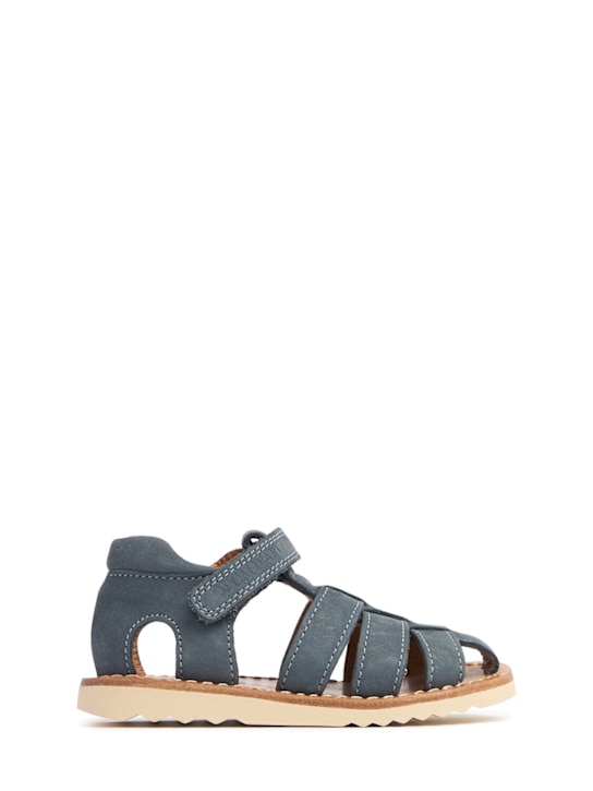 Pom D'api: Nabuck strap sandals - kids-boys_0 | Luisa Via Roma