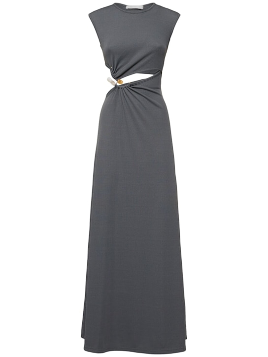 Christopher Esber: Concave stone compact rib long dress - women_0 | Luisa Via Roma