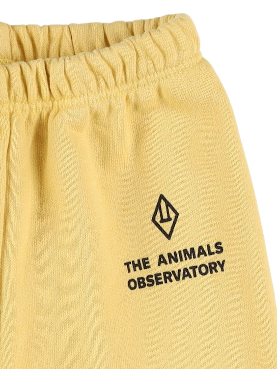 The Animals Observatory: Logo cotton sweatpants - Yellow - kids-boys_1 | Luisa Via Roma