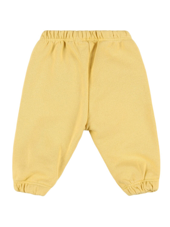 The Animals Observatory: Logo cotton sweatpants - Yellow - kids-boys_2 | Luisa Via Roma