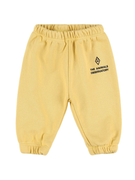The Animals Observatory: Logo cotton sweatpants - Yellow - kids-boys_0 | Luisa Via Roma