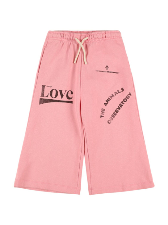 The Animals Observatory: Pantaloni in cotone stampato - Rosa - kids-girls_0 | Luisa Via Roma