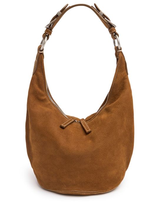 MARGESHERWOOD: Pumpkin nubuck shoulder bag - women_0 | Luisa Via Roma