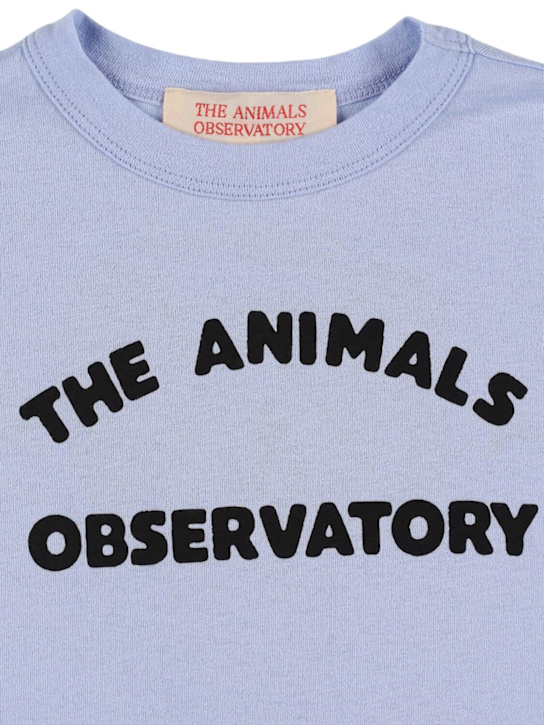 The Animals Observatory: コットンジャージーTシャツ - ライトブルー - kids-boys_1 | Luisa Via Roma