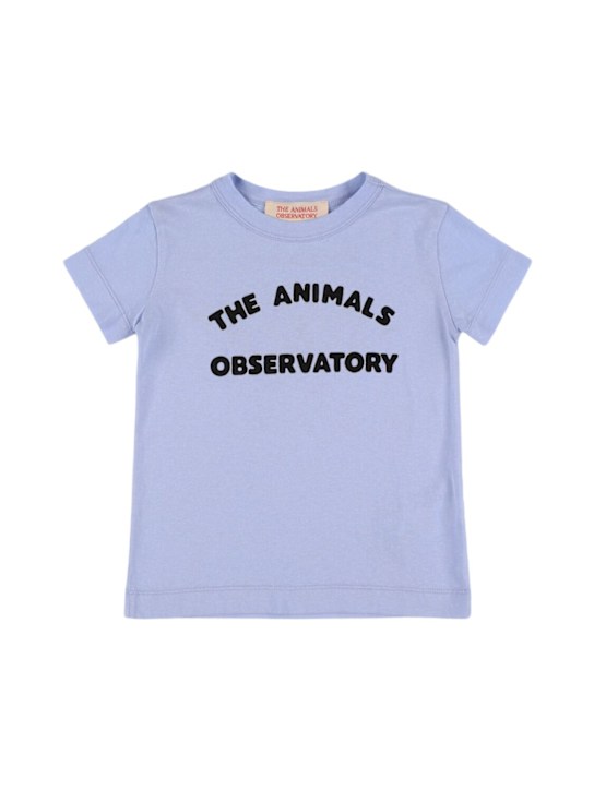 The Animals Observatory: コットンジャージーTシャツ - ライトブルー - kids-boys_0 | Luisa Via Roma
